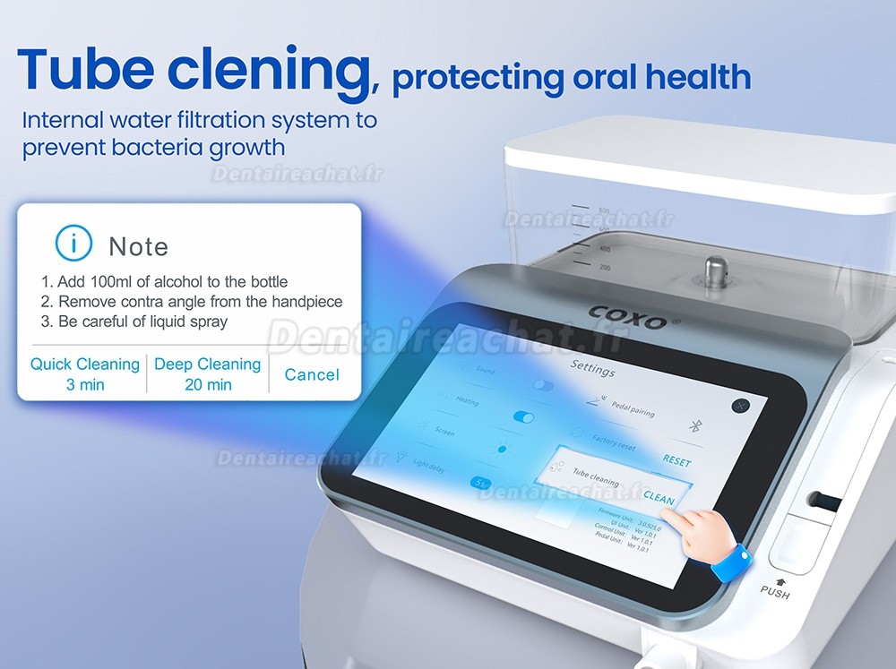 Micromoteur dentaire électrique sans balais COXO C-Puma PRO avec fonction de réglage du débit